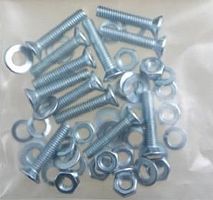 Винты оцинкованные потай Стройбат DIN 965  М 4х25 с гайкой и шайбой  (10шт)  картинка